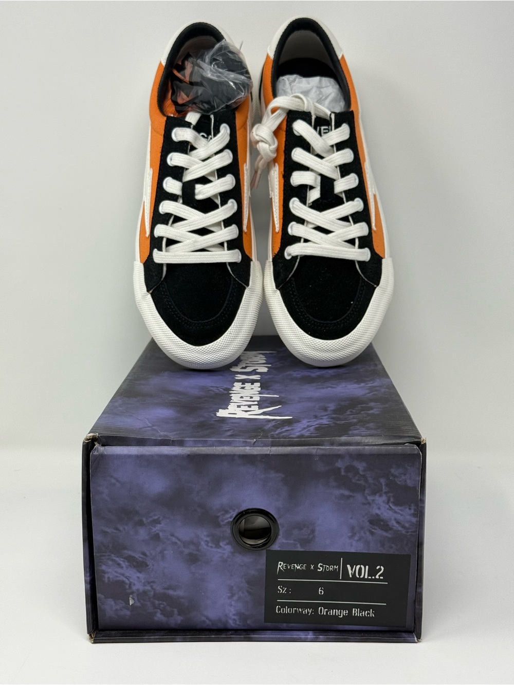 Size 6- Revenge Storm Orange and Black